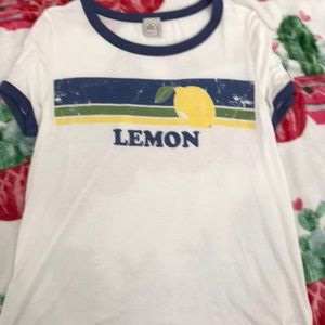 A paper cranes medium lemon blue T-shirt